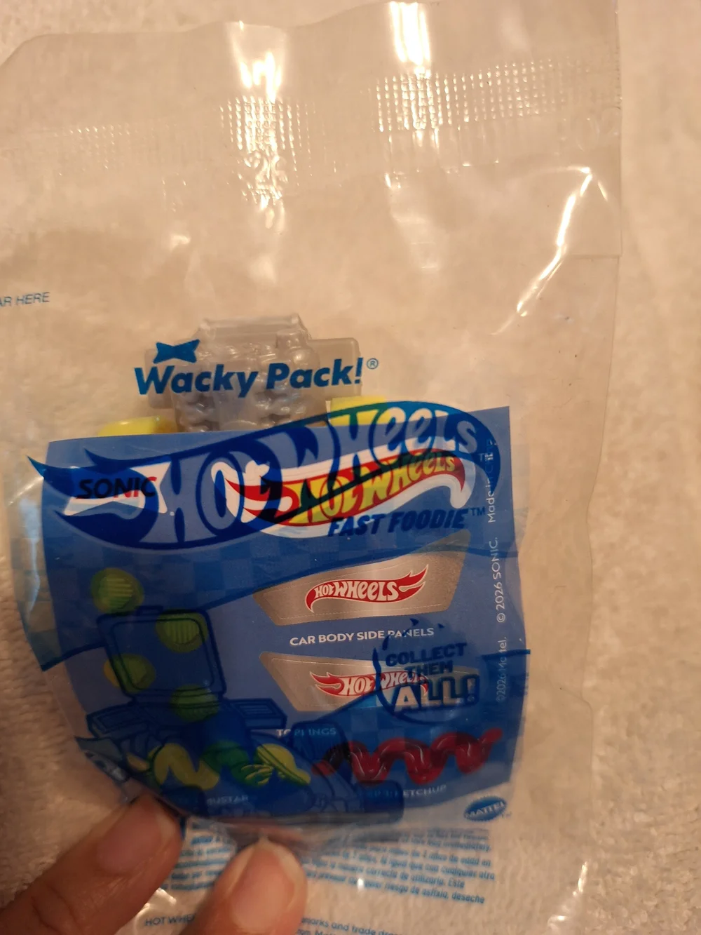 Sonic Wacky Pack Hot Wheels 2026 Street Wiener Hot Dog Car